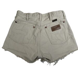 Wrangler Cream white‎ western cut off frayed denim cowgirl Shorts